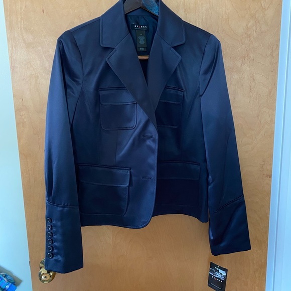 Axcess Jackets & Blazers - NWT “Into the Blue” Axcess by Liz Claiborne Satin Blazer